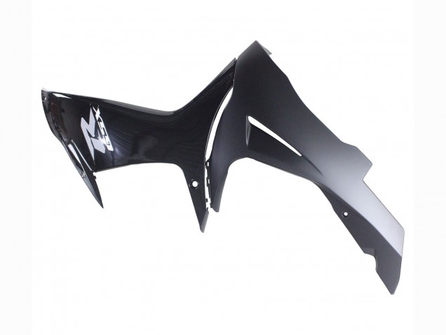 Suzuki GSXR 600 / GSXR 750 Motorrad Verkleidung 2011-2024 - Glanzendes Schwarz Matt Schwarz Weiss Aufkleber