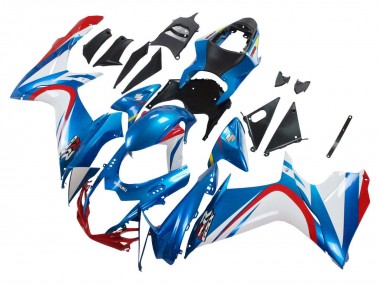 Suzuki GSXR 600 / GSXR 750 Motorrad Verkleidung 2011-2024 - Blau Weiss Rot