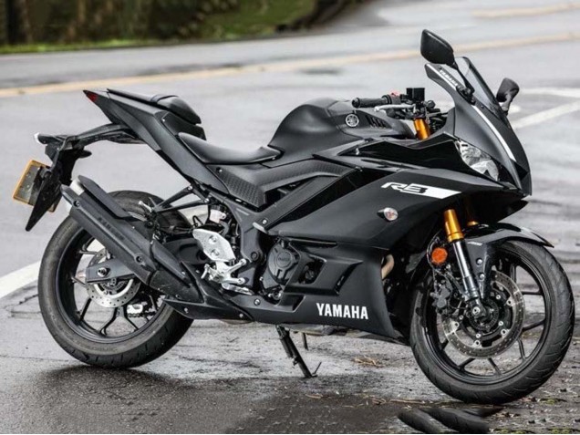 Yamaha YZF R3/R25 Motorrad Verkleidung 2019-2021 - Matt Schwarz Silber
