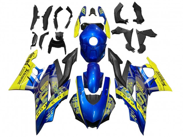 Yamaha YZF R3/R25 Motorrad Verkleidung 2019-2021 - Gelb Blau Schwarz Motul