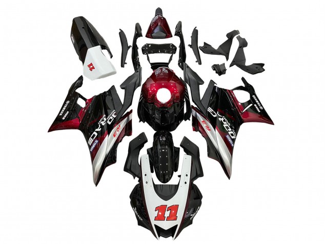 Yamaha YZF R3/R25 Motorrad Verkleidung 2019-2021 - Weiss Rot Schwarz 11
