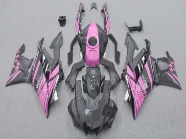 Yamaha YZF R3/R25 Motorrad Verkleidung 2022-2024 - Rosa Schwarz Monster