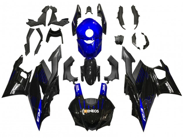 Yamaha YZF R3/R25 Motorrad Verkleidung 2022-2024 - Blau Schwarz ENEOS Yamalube