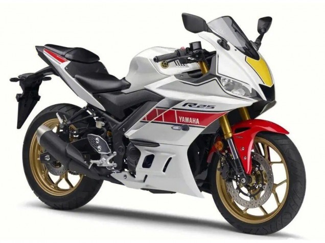 Yamaha YZF R3/R25 Motorrad Verkleidung 2022-2024 - Weiss Rot Schwarz