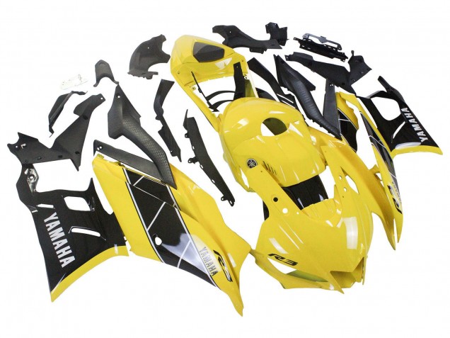 Yamaha YZF R3/R25 Motorrad Verkleidung 2022-2024 - Gelb Schwarz