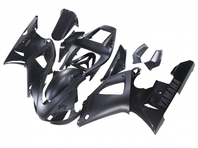 Yamaha YZF 1000 R1 Motorrad Verkleidung 1998-1999 - Matt Schwarz Glanzendes Schwarz
