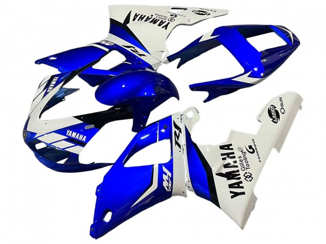 Yamaha YZF 1000 R1 Motorrad Verkleidung 1998-1999 - Weiss Blau Schwarz