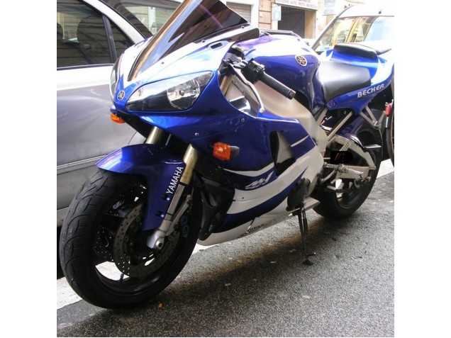 Yamaha YZF 1000 R1 Motorrad Verkleidung 1998-1999 - Weiss Blau Schwarz