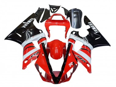Yamaha YZF 1000 R1 Motorrad Verkleidung 2000-2001 - Rot Weiss Glanzendes Schwarz