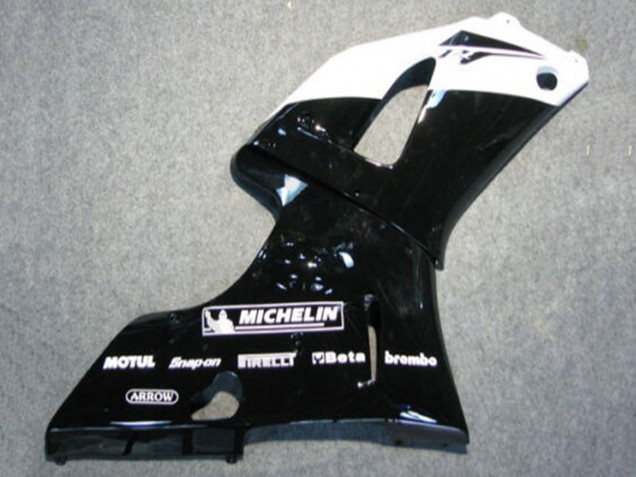 Yamaha YZF 1000 R1 Motorrad Verkleidung 2000-2001 - Glanzendes Schwarz Weiss Michelin