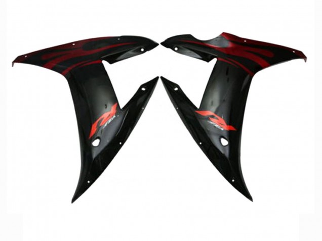 Yamaha YZF 1000 R1 Motorrad Verkleidung 2002-2003 - Rot Schwarz Flamme