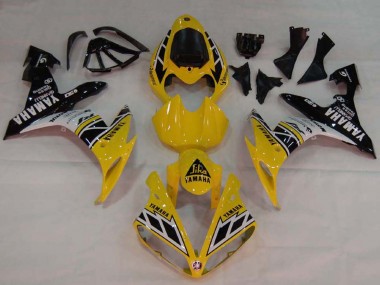 Yamaha YZF 1000 R1 Motorrad Verkleidung 2004-2006 - Gelb Weiss Glanzendes Schwarz