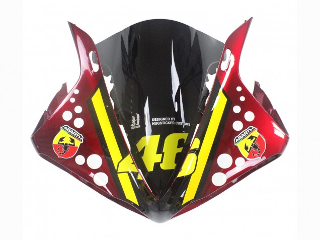 Yamaha YZF 1000 R1 Motorrad Verkleidung 2009-2011 - Rot Gelb Schwarz Hai 46