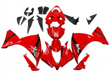 Yamaha YZF 1000 R1 Motorrad Verkleidung 2012-2014 - Rot Glanzendes Schwarz