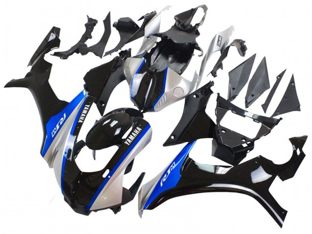 Yamaha YZF 1000 R1 Motorrad Verkleidung 2015-2019 - Silber Blau Glanzendes Schwarz