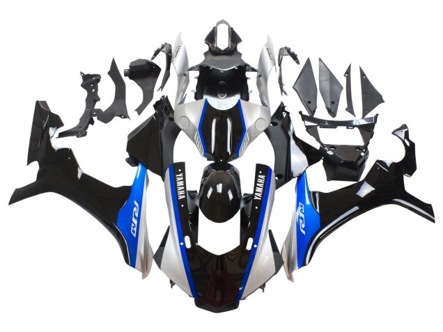 Yamaha YZF 1000 R1 Motorrad Verkleidung 2015-2019 - Silber Blau Glanzendes Schwarz