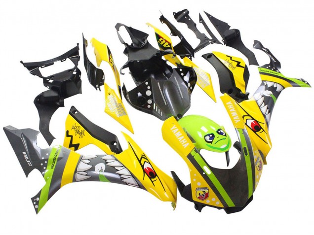 Yamaha YZF 1000 R1 Motorrad Verkleidung 2015-2019 - Gelb Grun Hai