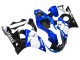 Yamaha YZF 600 R6 Motorrad Verkleidung 1998-2002 - Weiss Blau Glanzendes Schwarz