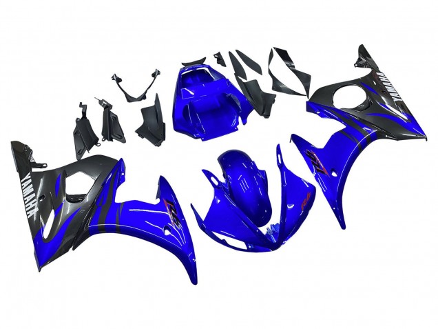 Yamaha YZF R6S Motorrad Verkleidung 2006-2009 - Blau Schwarz