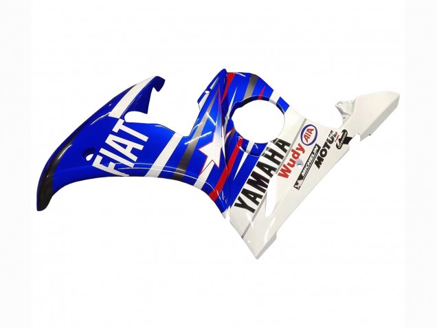 Yamaha YZF R6 Motorrad Verkleidung 2003-2004 - Weiss Blau Fiat Motul Kastinee