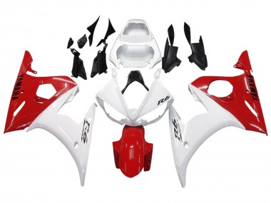 Yamaha YZF R6 Motorrad Verkleidung 2003-2004 - Weiss Rot