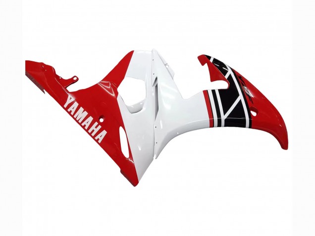 Yamaha YZF R6 Motorrad Verkleidung 2003-2004 - Weiss Rot Glanzendes Schwarz