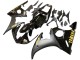 Yamaha YZF R6S Motorrad Verkleidung 2006-2009 - Glanzendes Schwarz Matt Schwarz Gold Aufkleber