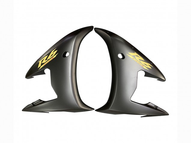 Yamaha YZF R6S Motorrad Verkleidung 2006-2009 - Glanzendes Schwarz Matt Schwarz Gold Aufkleber