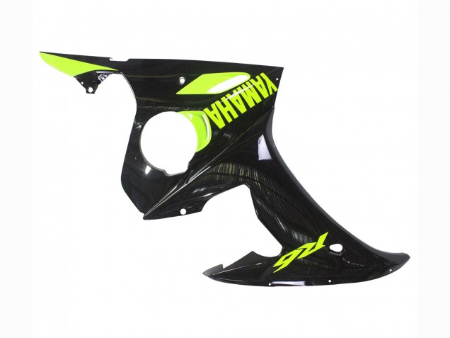 Yamaha YZF R6 Motorrad Verkleidung 2003-2004 - Glanzendes Schwarz Neon Gelb