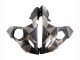 Yamaha YZF R6S Motorrad Verkleidung 2006-2009 - Grau Matt Schwarz Geometric