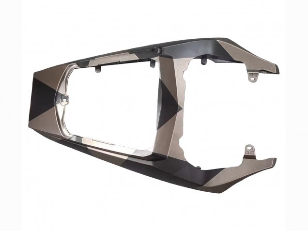 Yamaha YZF R6S Motorrad Verkleidung 2006-2009 - Grau Matt Schwarz Geometric