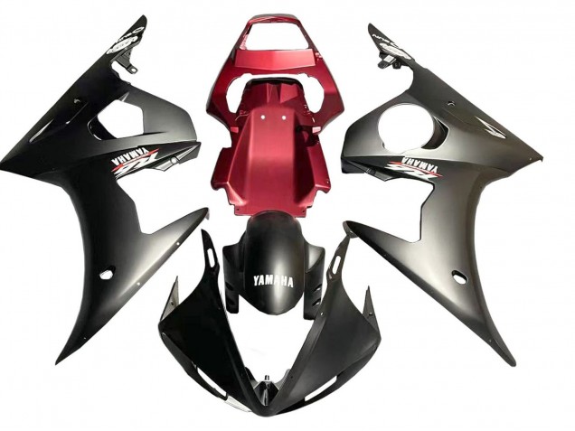 Yamaha YZF R6S Motorrad Verkleidung 2006-2009 - Rot Matt Schwarz