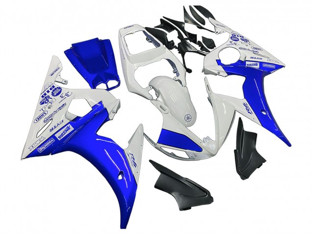 Yamaha YZF R6 Motorrad Verkleidung 2003-2004 - Weiss Blau GYTR