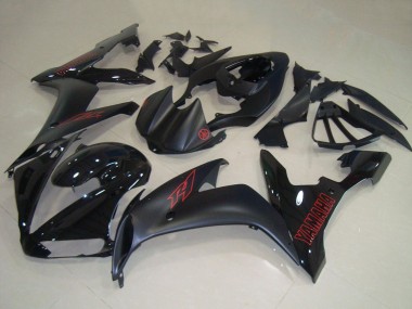 Yamaha YZF R1 Motorrad Verkleidung 2004-2006 - Glanzendes Schwarz Matt Schwarz Rot