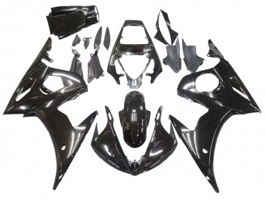 Yamaha YZF R6 Motorrad Verkleidung 2003-2004 - Glanzendes Schwarz