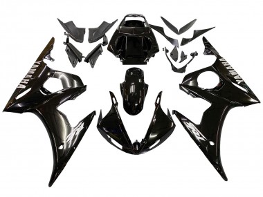 Yamaha YZF 600 R6 Motorrad Verkleidung 2005 - Glanzendes Schwarz