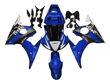 Yamaha YZF 600 R6 Motorrad Verkleidung 2005 - Blau Weiss Schwarz Yamalube