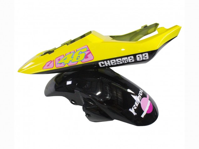 Yamaha YZF 600 R6 Motorrad Verkleidung 2005 - Schwarz Rosa Gelb Repsol 46