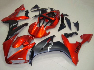 Yamaha YZF R1 Motorrad Verkleidung 2004-2006 - Rot Matt Schwarz