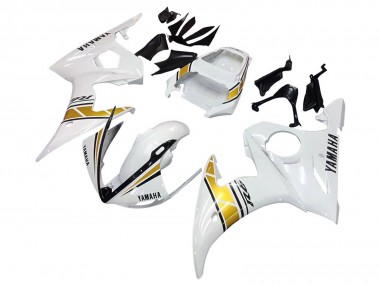 Yamaha YZF 600 R6 Motorrad Verkleidung 2005 - Weiss Gold Schwarz