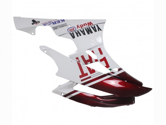 Yamaha YZF 600 R6 Motorrad Verkleidung 2006-2007 - Weiss Kastanienbraun Rot Fiat Acer Yamalube