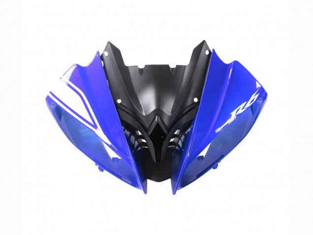 Yamaha YZF 600 R6 Motorrad Verkleidung 2008-2016 - Weiss Blau Glanzendes Schwarz