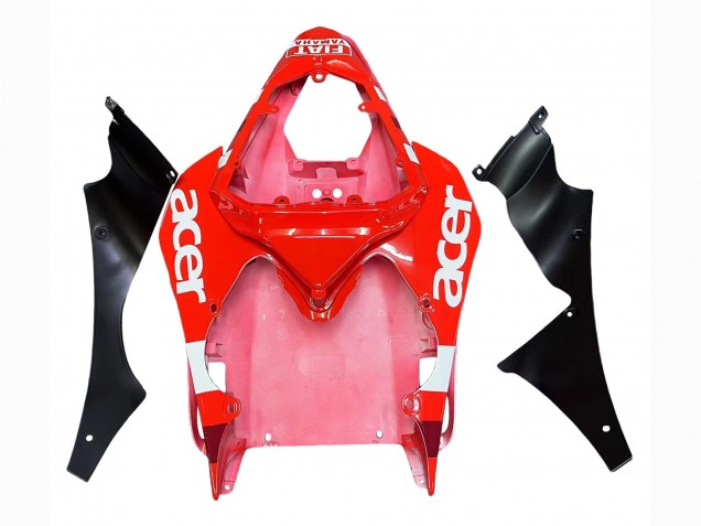 Yamaha YZF 600 R6 Motorrad Verkleidung 2008-2016 - Weiss Rot Schwarz Fiat Acer