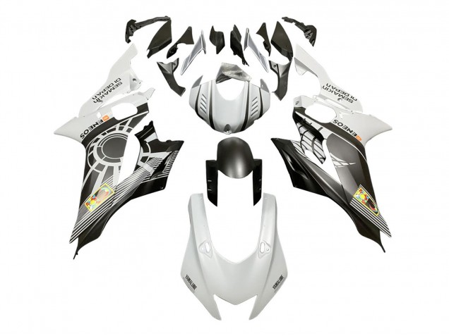 Yamaha YZF 600 R6 Motorrad Verkleidung 2017-2023 - Weiss Grau Matt Schwarz ENEOS Semakin Didepan