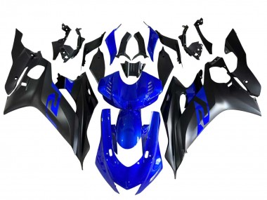 Yamaha YZF 600 R6 Motorrad Verkleidung 2017-2023 - Blau Matt Schwarz