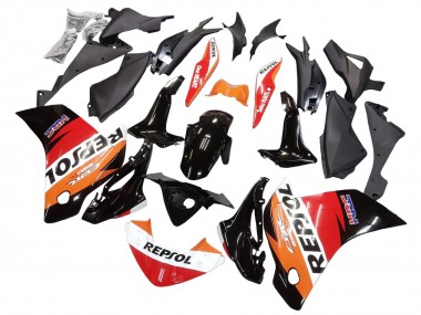 Honda CBR250RR Motorrad Verkleidung 2011-2015 - Orange Weiss Rot Schwarz Glanzendes HRC Repsol