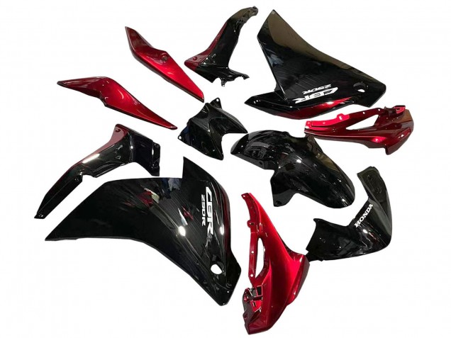 Honda CBR250RR Motorrad Verkleidung 2011-2015 - Glanzendes Schwarz Rot