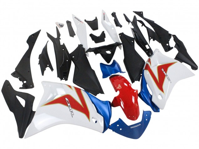 Honda CBR250RR Motorrad Verkleidung 2011-2015 - Weiss Rot Hellblau