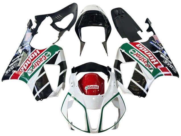 Honda VTR1000 Motorrad Verkleidung 2000-2006 - Weiss Rot Grun Glanzendes Schwarz Castrol