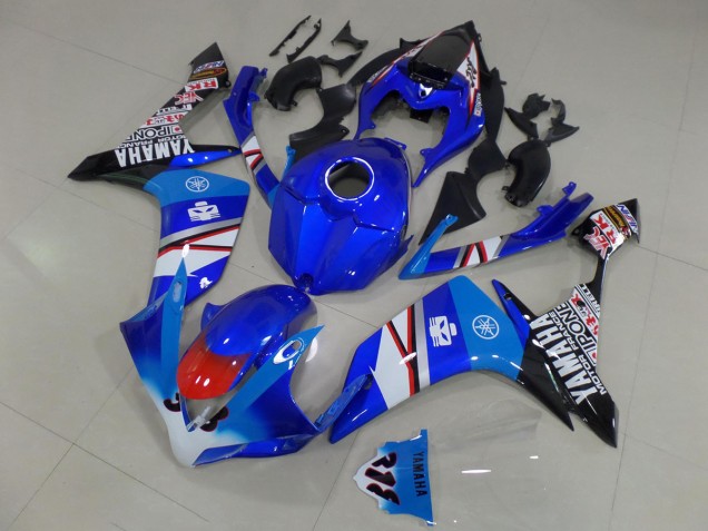 Yamaha YZF R1 Motorrad Verkleidung 2007-2008 - Blau Weiss Rot Schwarz